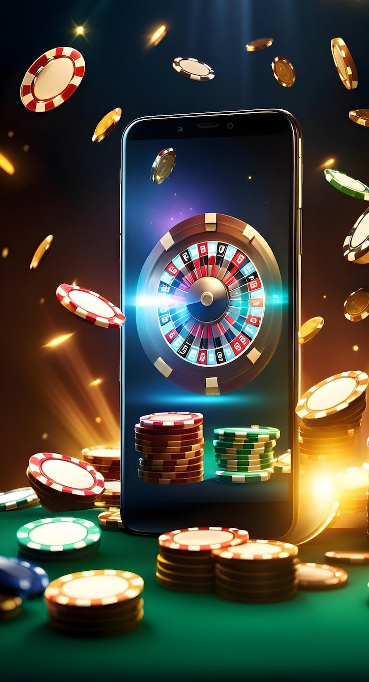 Live casino table with dealers and cards